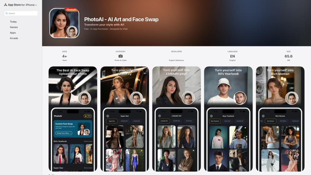 PhotoAI – AI Art and Face Swap (ios)