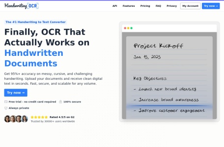 Handwriting OCR